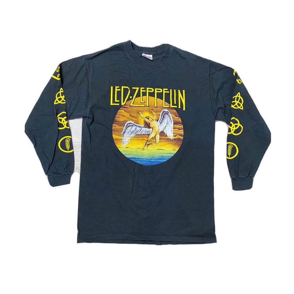 LED ZEPPELIN 2004 Long Sleeve ZOSO PRINTED SLEEVE Sz M Medium